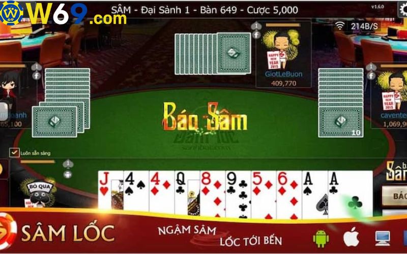 Trải nghiệm game bài sâm lốc cùng w69